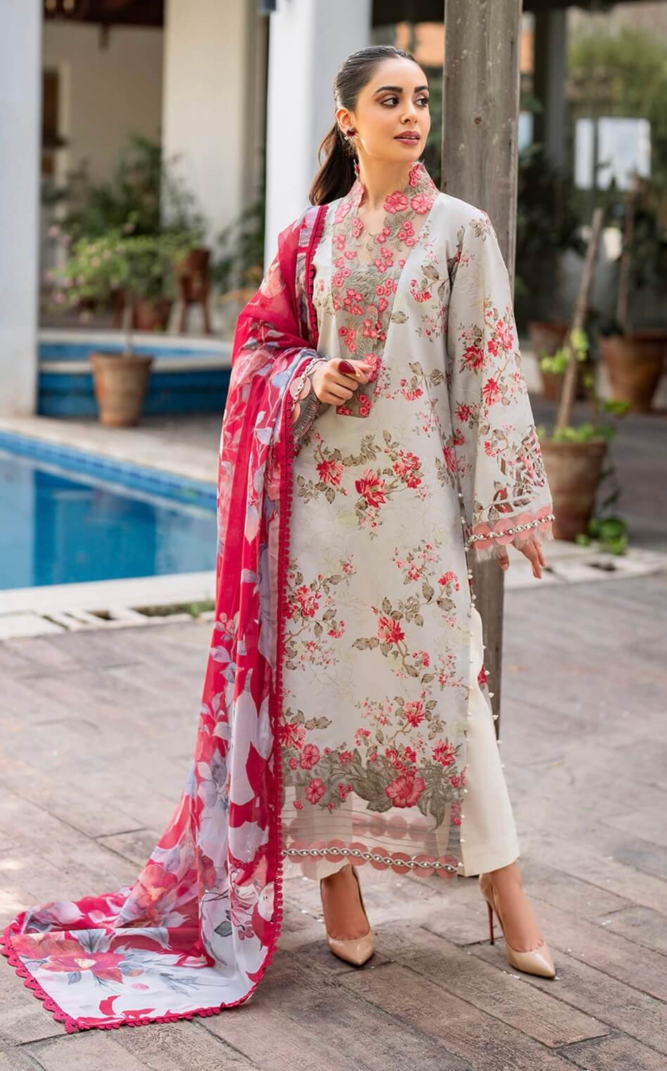 ASIFA NABEEL UNSTITCHED LAWN’24