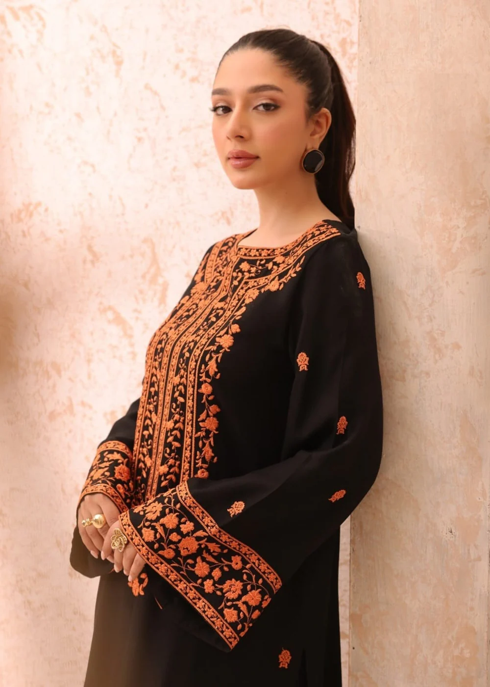 Zouk Embroidered black 2 pieces