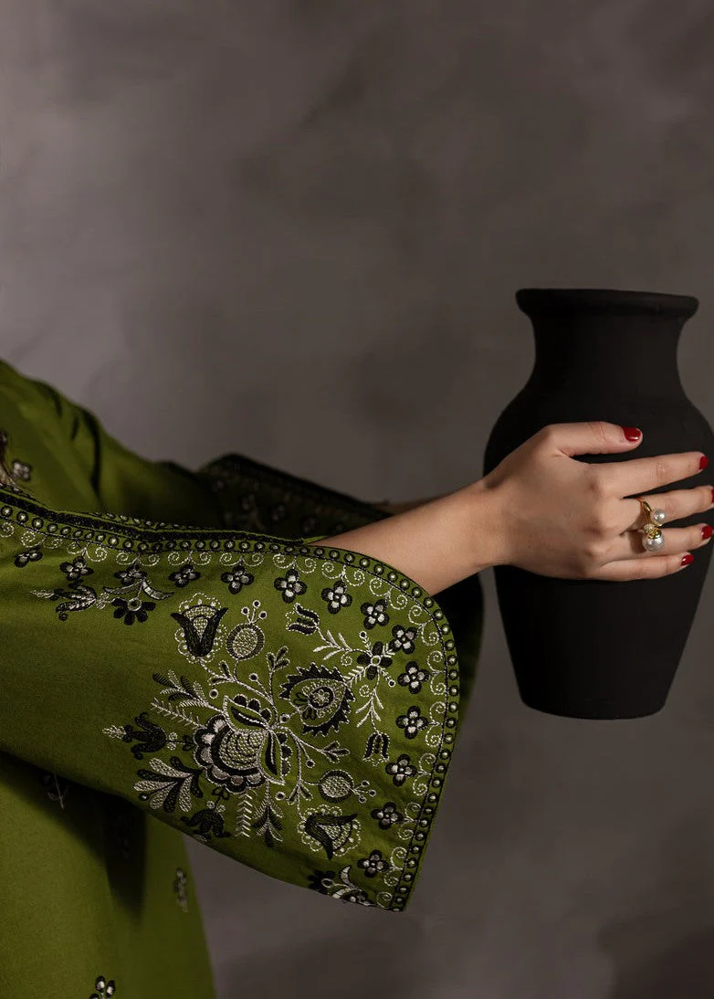 Embroidered cotton suit   2pc