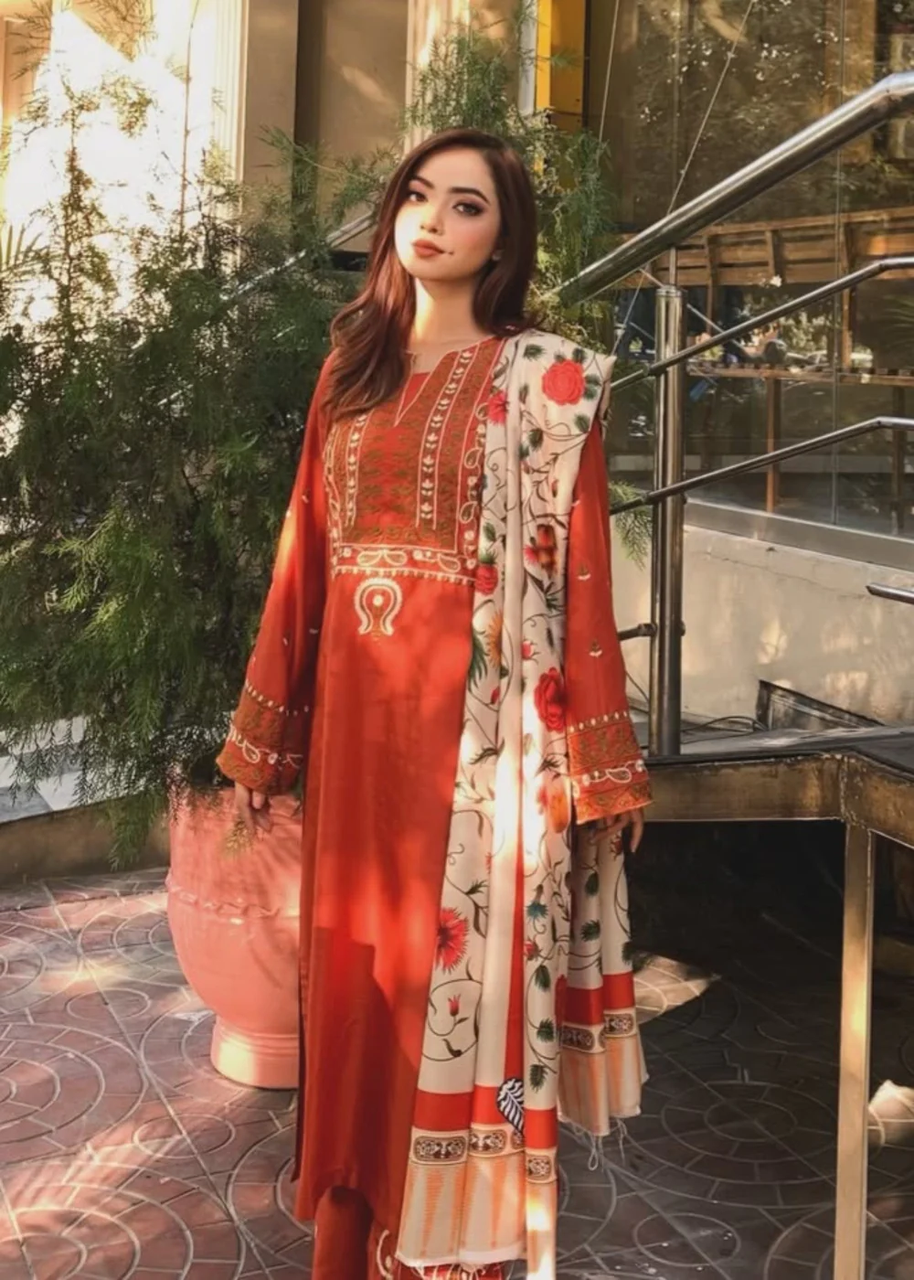 Embroidered 3pcs  Suit